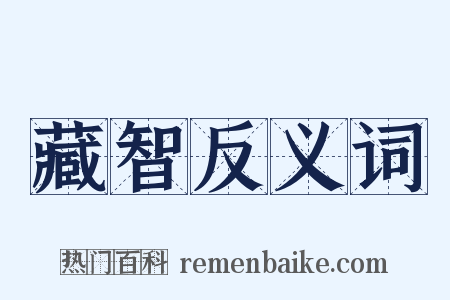 藏智反义词是什么意思的图片